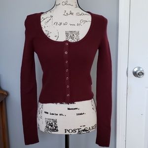 Long sleeve button up top